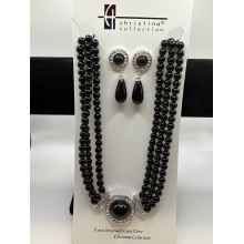 Christina Collection Black Pearl Multi Layered Strands