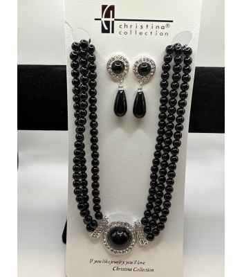 Christina Collection Black Pearl Multi Layered Strands