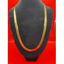 Herringbone 18" Gold-Plated Stainless-Steel Necklace