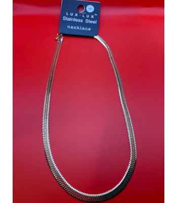 Herringbone 20" Gold Plated Stainless-Steel Necklace
