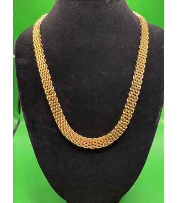 Gold-Plated Stainless-Steel Curb Chain Necklace