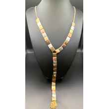 Tri Color Square Necklace