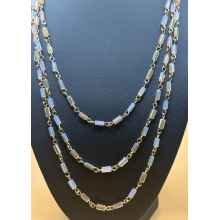 26" long adjustable, Glamorous Stone Beaded Necklace