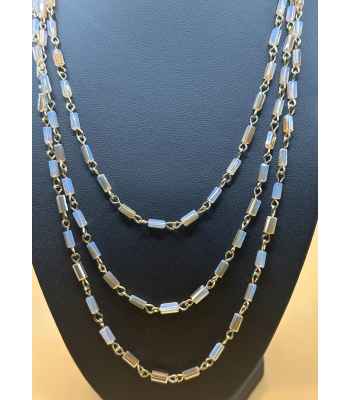 26" long adjustable, Glamorous Stone Beaded Necklace
