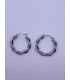 Silver Twisted Stainless Steel hooped earrings 