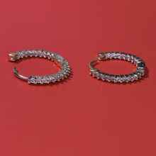 Sparkly Rhinestone Snap Earrings