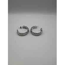 White Gold Dipped Brass Base Hoops
