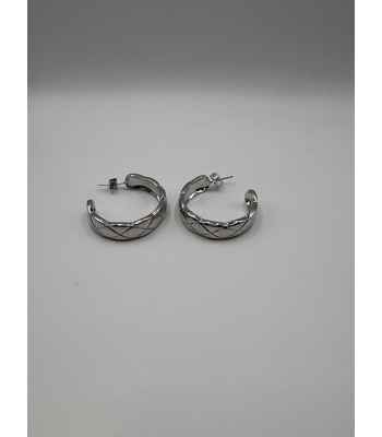 White Gold Dipped Brass Base Hoops 