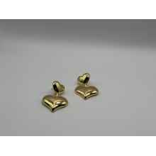 Lucky Charm White Gold Dipped Heart Earrings