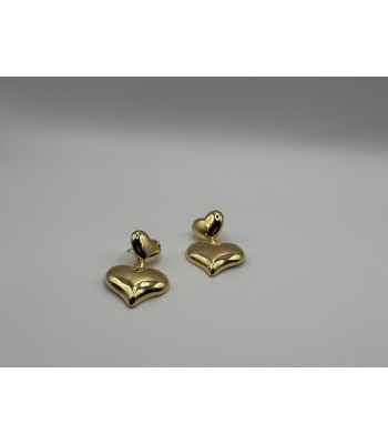 Lucky Charm White Gold Dipped Heart Earrings