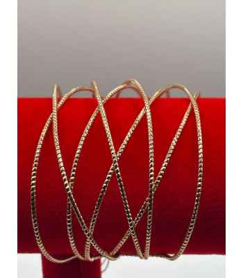 Gold Brass Metal Cross Caged Cuff Bracelet