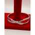 Infinity Stainless Steel Hinged Bangle Bracelet