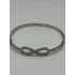 Infinity Pointed Stone Paved Hinged Bangle Bracelet
