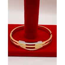 Tricolor Hinged Stainless Steel Bracelet