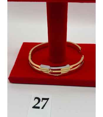 Tricolor Hinged Stainless Steel Bracelet