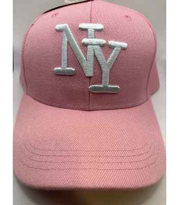 Rose Pink New York Baseball Hat