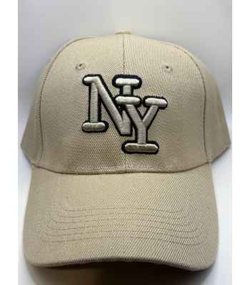 NY Beige Baseball Cap